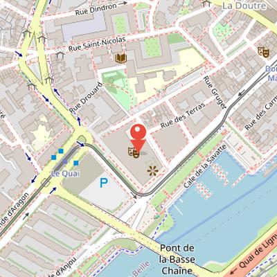 Map showing the location of Le Quai in Angers