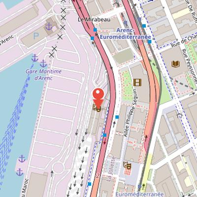 Map showing the location of Le Silo in Marseille