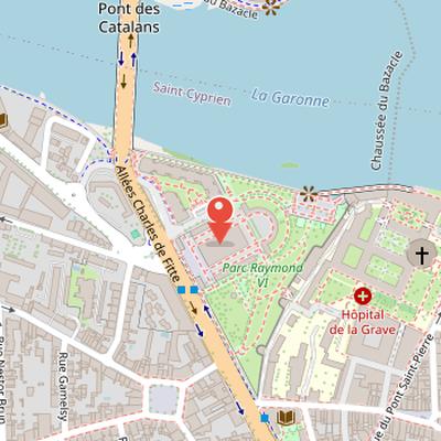 Map showing the location of Les Abattoirs in Toulouse