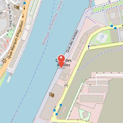 Map showing the location of Les Anneaux in Nantes