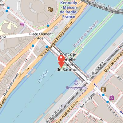 Map showing the location of Statue of Liberty in Paris