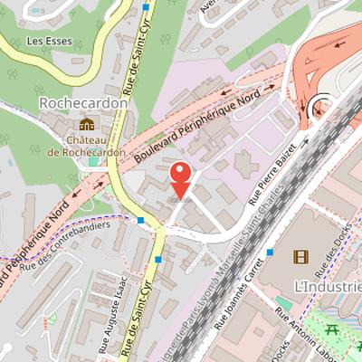 Map showing the location of Lycée Jean Perrin in Lyon