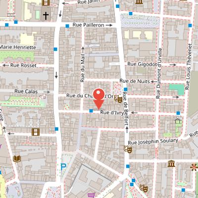 Map showing the location of Maison des Canuts in Lyon
