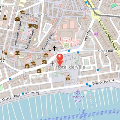 Map showing the location of Maison Diamantée in Marseille