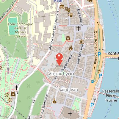 Map showing the location of Maison du Crible in Lyon