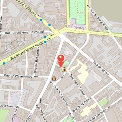 Map showing the location of Maison Folie Moulins in Lille