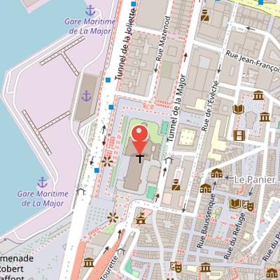 Map showing the location of La Major in Marseille