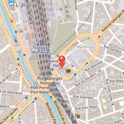 Map showing the location of Médiathèque José Cabanis in Toulouse