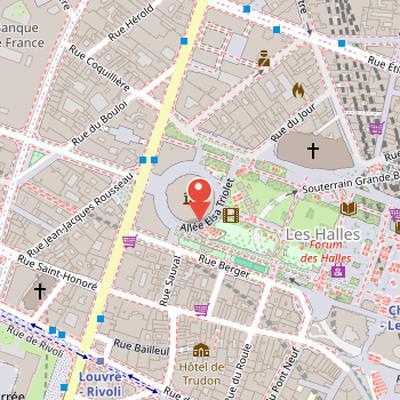 Map showing the location of La colonne Médicis in Paris