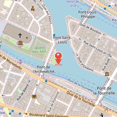Map showing the location of Mémorial des Martyrs de la Déportation in Paris