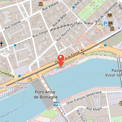 Map showing the location of Memorial to the Abolition of Slavery in Nantes