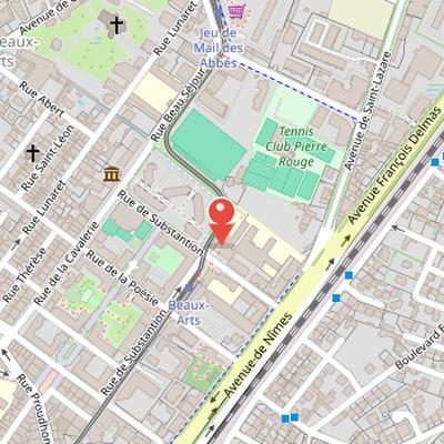 Map showing the location of MO.CO. in Montpellier