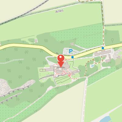 Map showing the location of Montmajour Abbey in Arles