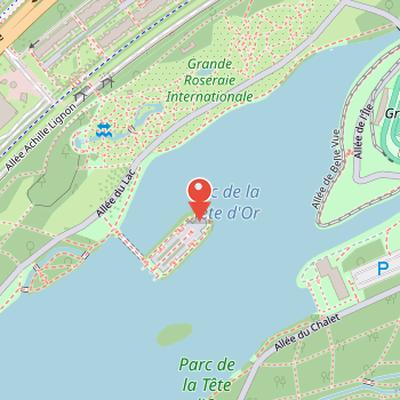 Map showing the location of Monument aux morts de l'île du Souvenir in Lyon