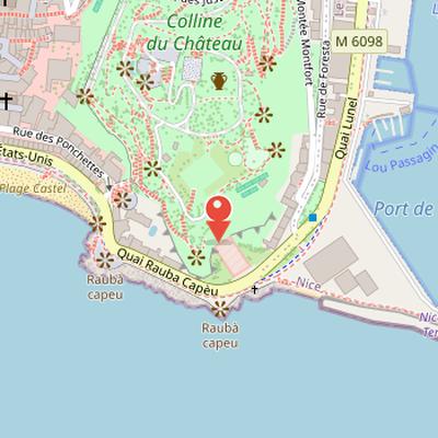 Map showing the location of Monument aux morts de Rauba-Capeù in Nice