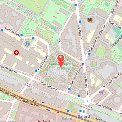 Map showing the location of Monument aux morts pour la France en opérations extérieures in Paris
