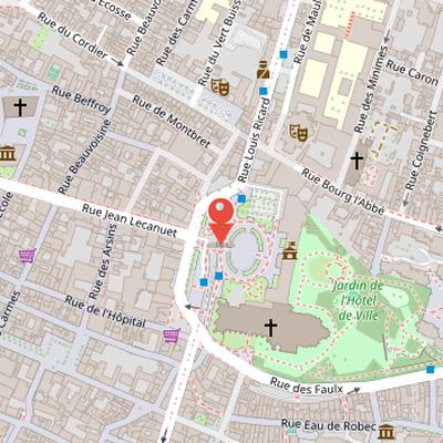 Map showing the location of Monument to Napoléon Ier in Rouen