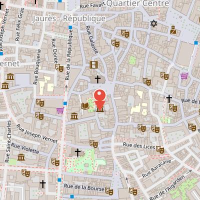 Map showing the location of Musée Angladon in Avignon