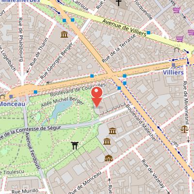 Map showing the location of Musée Cernuschi in Paris