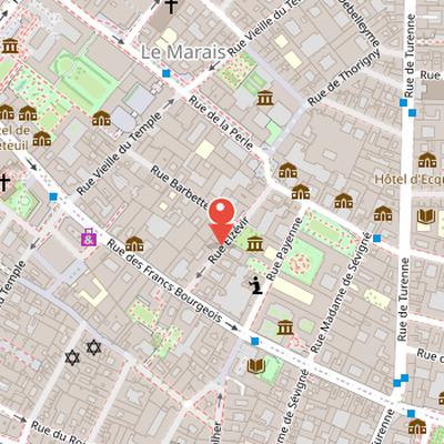 Map showing the location of Musée Cognacq-Jay in Paris