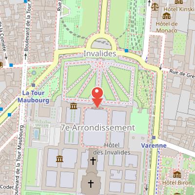 Map showing the location of Musée de l'Armée in Paris