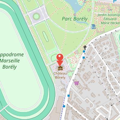 Map showing the location of musée Borély in Marseille