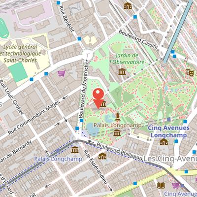 Map showing the location of Musée des beaux-arts de Marseille in Marseille