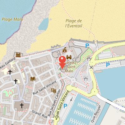 Map showing the location of Musée d’Histoire de la Ville et du Pays Malouin in Saint-Malo
