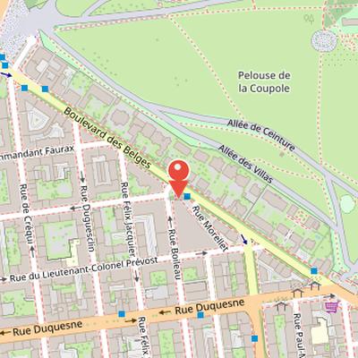 Map showing the location of Musée d'histoire naturelle - Guimet in Lyon