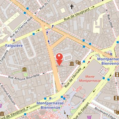 Map showing the location of Musée du Montparnasse in Paris