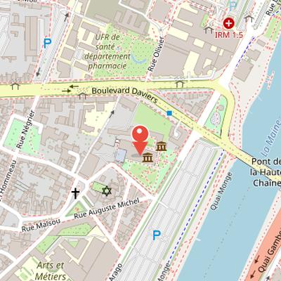 Map showing the location of Musée Jean Lurçat in Angers