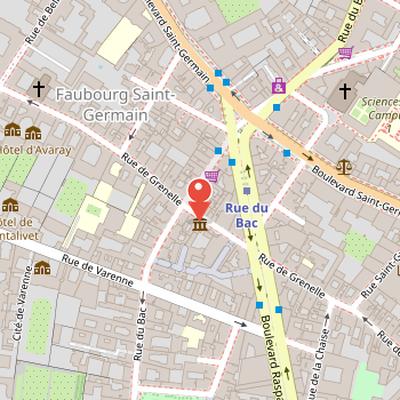 Map showing the location of Musée Maillol in Paris