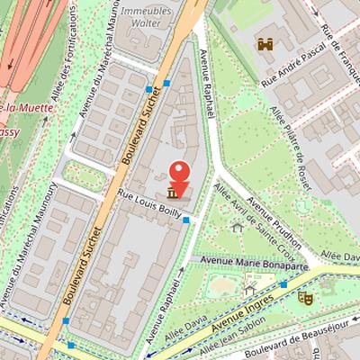 Map showing the location of Musée Marmottan Monet in Paris