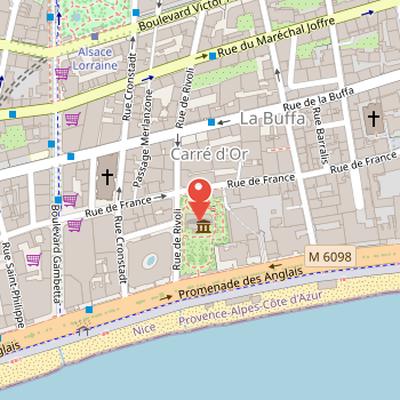Map showing the location of Musée Masséna in Nice