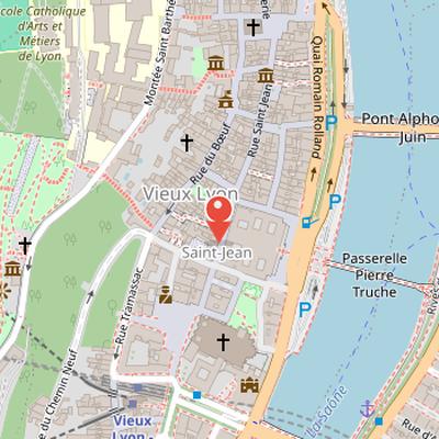 Map showing the location of Musée Miniature et Cinéma in Lyon
