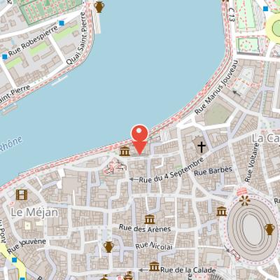 Map showing the location of Musée Réattu in Arles