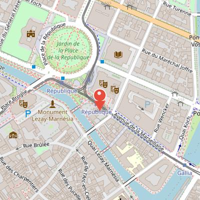 Map showing the location of Musée Tomi Ungerer in Strasbourg