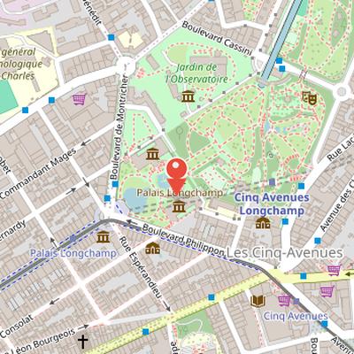 Map showing the location of Natural History Museum of Marseille in Marseille