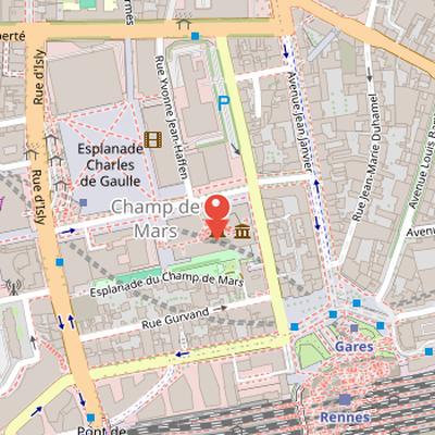 Map showing the location of Museum of Brittany in Rennes