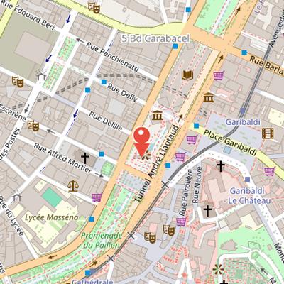 Map showing the location of National Theatre of Nice in Nice