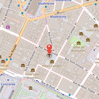 Map showing the location of Notre-Dame-de-l'Assomption Church in Paris