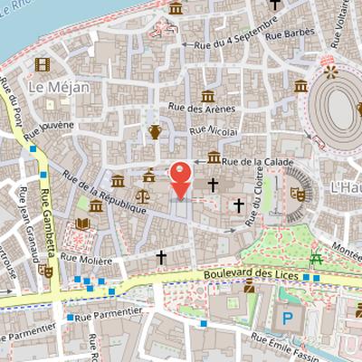 Map showing the location of Obélisque d'Arles in Arles