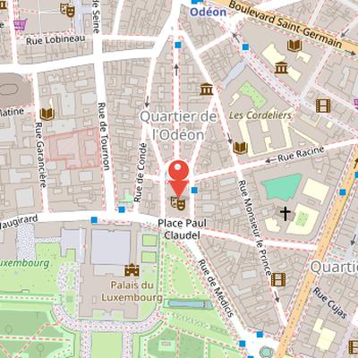 Map showing the location of Odéon–Théâtre de l'Europe in Paris