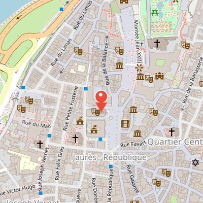 Map showing the location of Opéra d'Avignon in Avignon