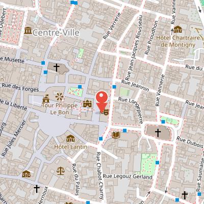 Map showing the location of Opéra de Dijon in Dijon
