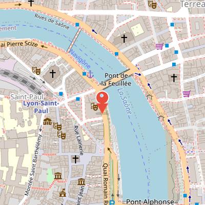 Map showing the location of Palais Bondy in Lyon