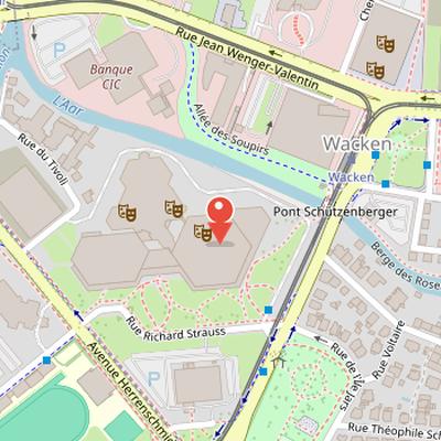 Map showing the location of Palais de la musique et des congrès in Strasbourg