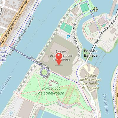 Map showing the location of Parc des expositions de Toulouse in Toulouse