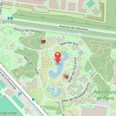 Map showing the location of Parc floral de Paris in Paris