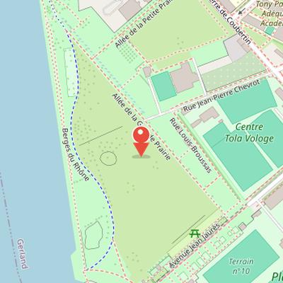 Map showing the location of Parc Henry Chabert in Lyon